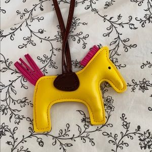 Yellow and Pink horse charm